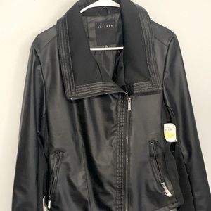 Black leather jacket